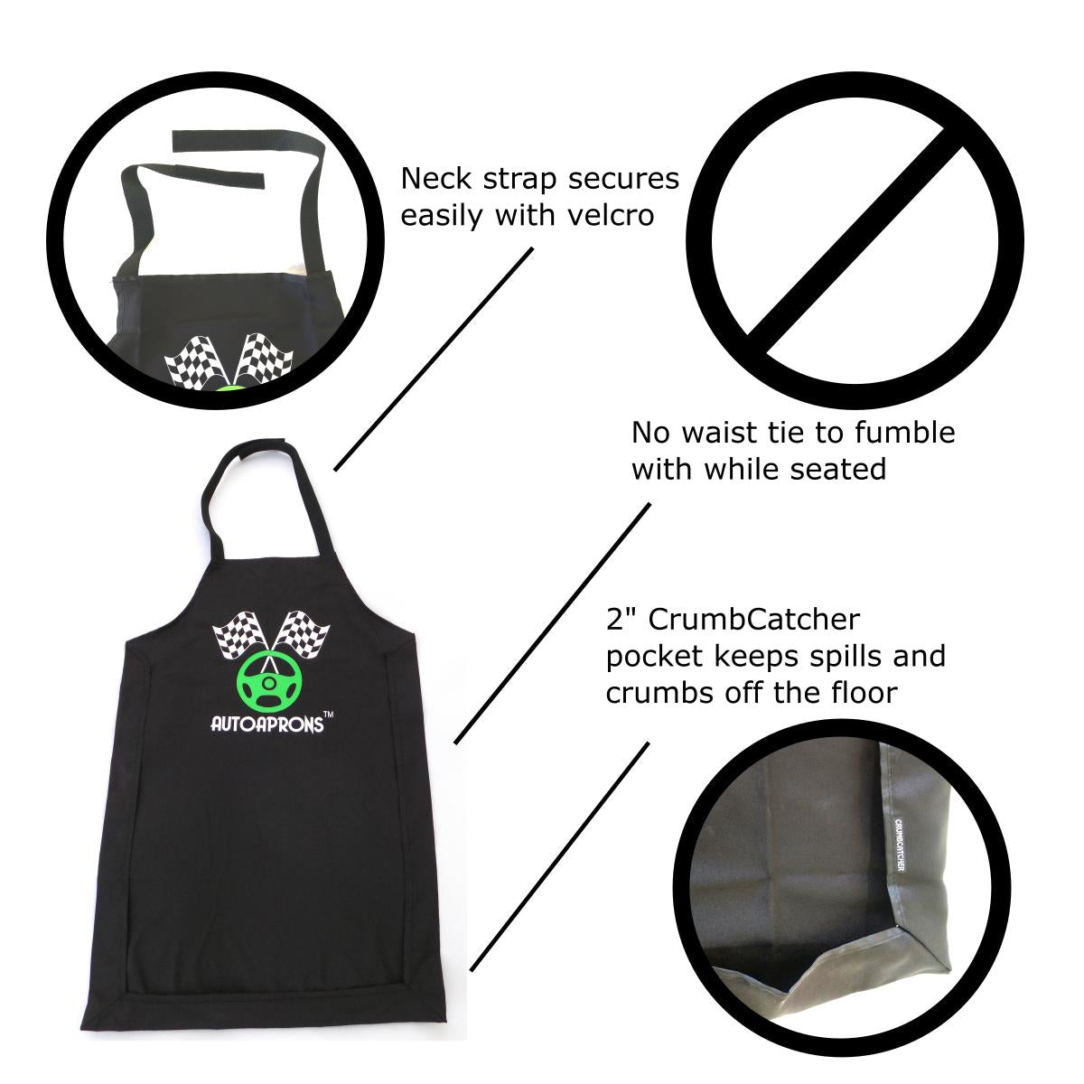 AutoAprons Travel Bib | Clothing Protector Apron